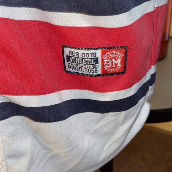 Bleeker & Mercer | Cartel Short Sleeve Red, White & Blue Baseball Jersey - Picture 4 of 4